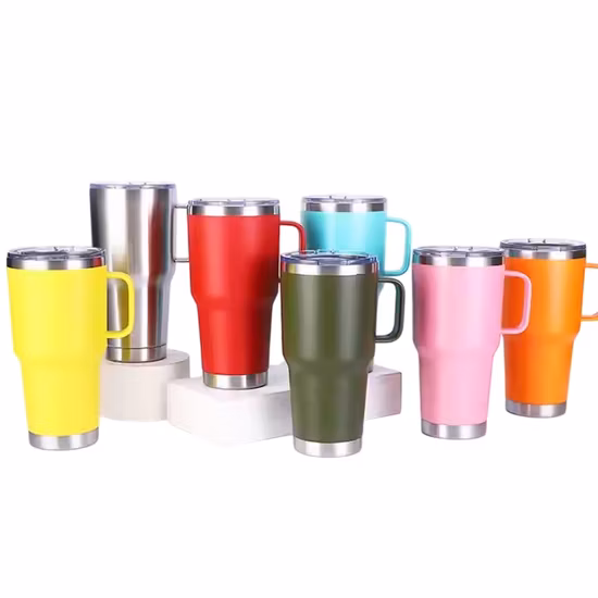 Taza térmica de café de viaje con aislamiento al vacío a prueba de fugas de acero inoxidable 304 personalizada, venta al por mayor de China, 350ml, 16oz