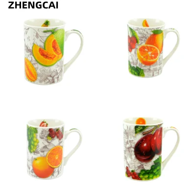 Taza de café de cerámica impresa flor personalizada de la taza del regalo de Liling